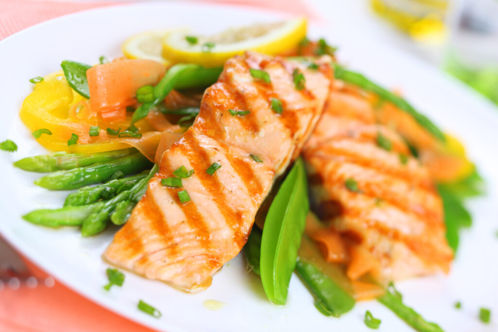 bigstock-grilled-salmon-with-spring-veg-29994845